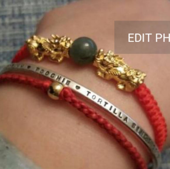 24K Pure Gold Double Pixiu 貔貅 Bracelet - Picture 5 of 13